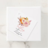 Ein kleiner Kürbis ist auf dem Weg zur Babydusche Geschenkanhänger (Beispiel)