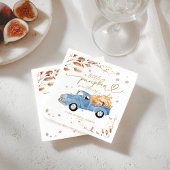 Ein kleiner Kürbis ist auf dem Weg zur Babydusche Serviette