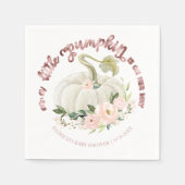 Ein kleiner Kürbis ist auf dem Weg zur Babydusche  Serviette (Vorderseite)