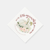 Ein kleiner Kürbis ist auf dem Weg zur Babydusche  Serviette (Ecke)