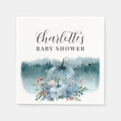 Ein kleiner Kürbis ist auf dem Weg zur Blue Baby D Serviette (Vorderseite)