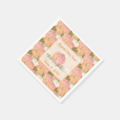 Ein kleiner Kürbis ist auf dem Weg zur Herbstdusch Serviette (Ecke)