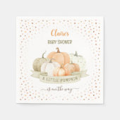 Ein kleiner Kürbis ist auf dem Weg zur Kinderdusch Serviette (Vorderseite)