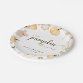 Ein kleiner Kürbis ist auf dem Weg zur Niedlichen Pappteller (Schrägansicht)