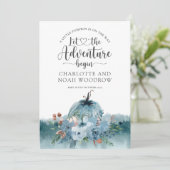 Ein kleiner Kürbis ist auf dem Weg zur Schwangersc Ankündigung (Stehend Vorderseite)