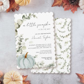 Ein kleiner Kürbis ist auf der Way Baby Dusche Einladung