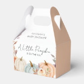 Ein kleiner Kürbis ist auf der Way Baby Dusche Geschenkschachtel (Vorderseite)