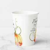 Ein kleiner Kürbis ist auf der Way Baby Dusche Pappbecher (Rechts)