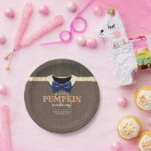 Ein kleiner Kürbis ist auf der Way Baby Dusche Pappteller (Party)