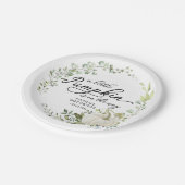 Ein kleiner Kürbis ist auf der Way Baby Dusche Pappteller (Schrägansicht)