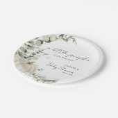 Ein kleiner Kürbis ist auf der Way Baby Dusche Pappteller (Schrägansicht)