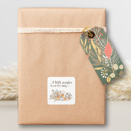 Ein kleiner Kürbis ist auf der Way Baby Dusche Quadratischer Aufkleber