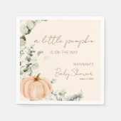 Ein kleiner Kürbis ist auf der Way Orange Baby Dus Serviette (Vorderseite)