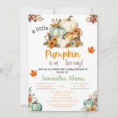 Ein kleiner Kürbis ist auf ihrem Baby-Duschkopf Einladung (Vorderseite)