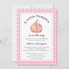 Ein kleiner Kürbis ist fast hier Babydusche-Invii Einladung