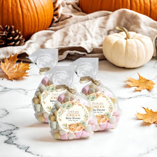 Ein kleiner Kürbis ist unterwegs - Baby Dusche Runder Aufkleber