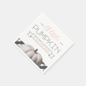 Ein kleiner Kürbis ist unterwegs Baby Dusche Serviette (Ecke)