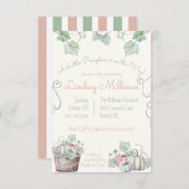 Ein kleiner Kürbis ist unterwegs! Babyparty Einladung (Vorne/Hinten)