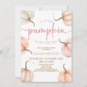 Ein kleiner Kürbis ist unterwegs! Babyparty Einladung (Vorderseite)