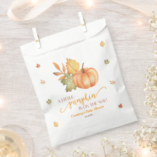 Ein kleiner Kürbis ist unterwegs! Babyparty Geschenktütchen