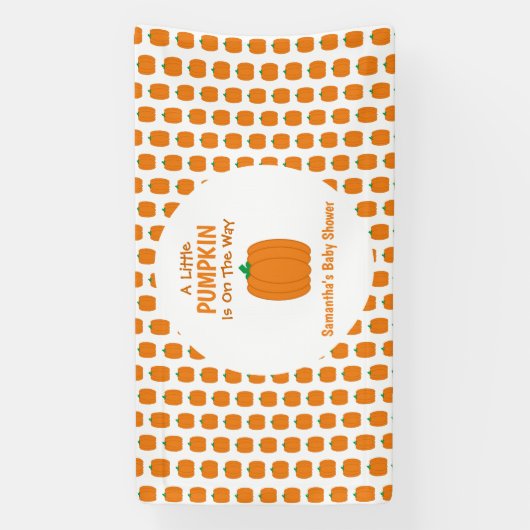 Ein kleiner Kürbis ist unterwegs Banner (Vertikal)