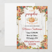 Ein kleiner Kürbis ist unterwegs Einladung (Vorne/Hinten)