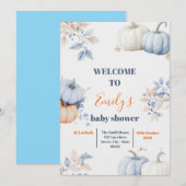 Ein kleiner Kürbis ist unterwegs Einladung (Vorne/Hinten)