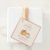Ein kleiner Kürbis ist unterwegs! Fall Baby Dusche Geschenkanhänger (Beispiel)
