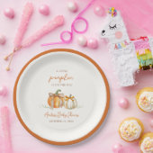 Ein kleiner Kürbis ist unterwegs! Fall Baby Dusche Pappteller (Party)