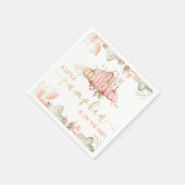 Ein kleiner Kürbis ist unterwegs! Fall Baby Dusche Serviette (Ecke)