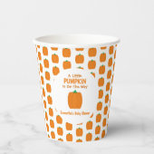 Ein kleiner Kürbis ist unterwegs Pappbecher (Vorderseite)