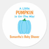 Ein kleiner Kürbis ist unterwegs Runder Aufkleber (Vorderseite)