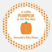 Ein kleiner Kürbis ist unterwegs Runder Aufkleber (Vorderseite)