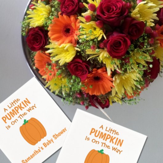 Ein kleiner Kürbis ist unterwegs Serviette