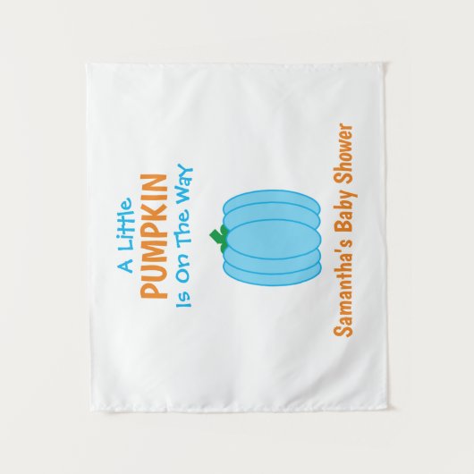 Ein kleiner Kürbis ist unterwegs Wandteppich (Vorderseite)