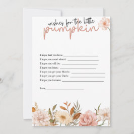 Ein kleiner Kürbis ist unterwegs | Wünsche für Bab Einladung