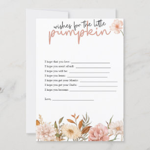 Ein kleiner Kürbis ist unterwegs Wünsche für Bab Einladung