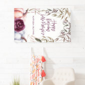 Ein kleiner Kürbis lila Blumenfall Geburtstag Banner (Insitu)