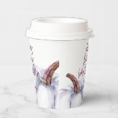 Ein kleiner Kürbis lila Blumenfall Geburtstag Pappbecher (Rechts)