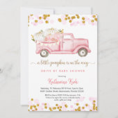 Ein kleiner Kürbis mit Mädchendusche Einladung (Vorderseite)