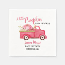 Ein kleiner Kürbis Rustikaler Pink Truck