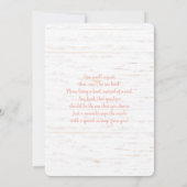 Ein kleiner Kürbis Rustikales Herbstmädchen Einladung (Rückseite)