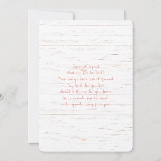 Ein kleiner Kürbis Rustikales Herbstmädchen Einladung (Rückseite)