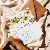 Ein kleiner Kürbis | Sonnenblume | Herbstbaby Einladung