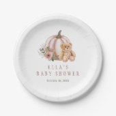 Ein kleiner Kürbis Teddy Bär Pappteller (Vorderseite)