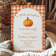 Ein kleiner Kürbis Whimsical Orange Herbst-Baby-Pa
