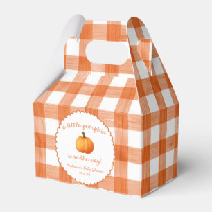 Ein kleiner Kürbis Whimsical Orange Herbst-Baby-Pa Geschenkschachtel