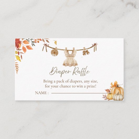 Ein kleiner Kürbis-Windelwascher, Wäscherei Boho F Begleitkarte (Vorderseite)