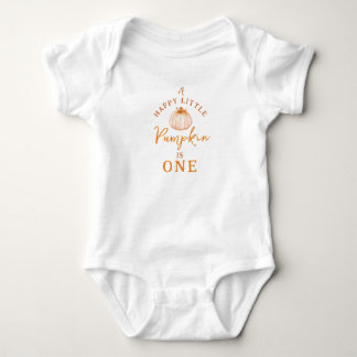 Ein kleiner Kürbis wird eins Süßes und Glückliches Baby Strampler
