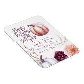 Ein kleiner Kürbisblumenfall lila PfirsichGeburtst Magnet (Rechte Seite)